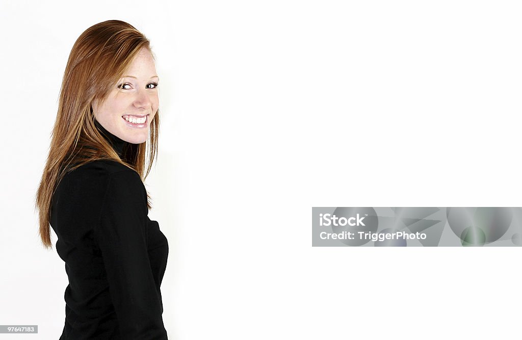 beautiful studio portraits happy business woman. Adult Stock Photo