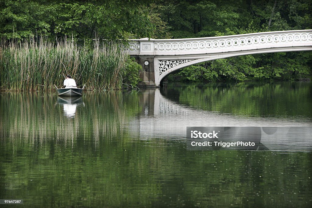 Bogenbrücke, central park - Lizenzfrei Bach Stock-Foto