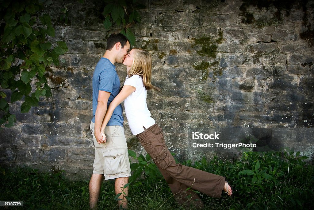 attractive couple portraits beautiful couple in nature.  Adult Stock Photo