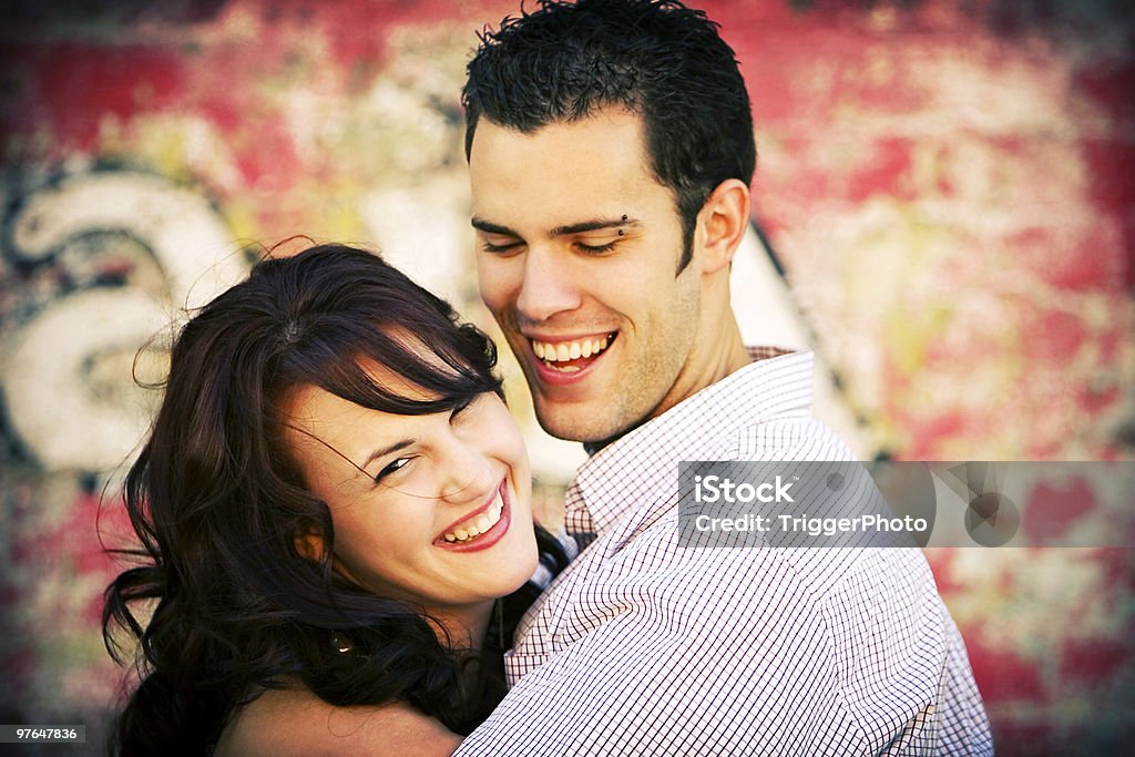 Casal atraente retratos - Foto de stock de Abraçar royalty-free