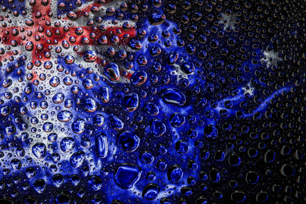 istock National flag of  Australia with drops 976480234
