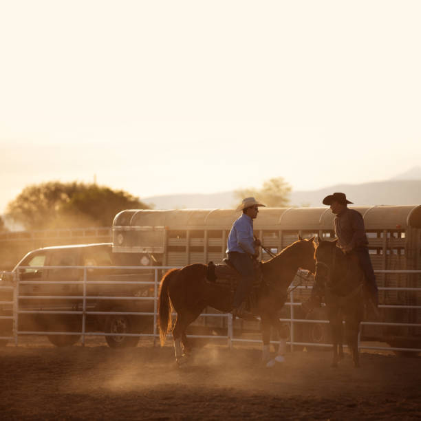 istock Cowboys at rodeo arena 976480258