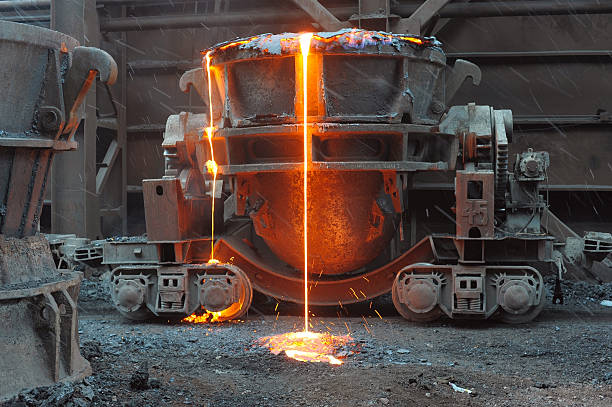 istock The fused metal pours 97649736