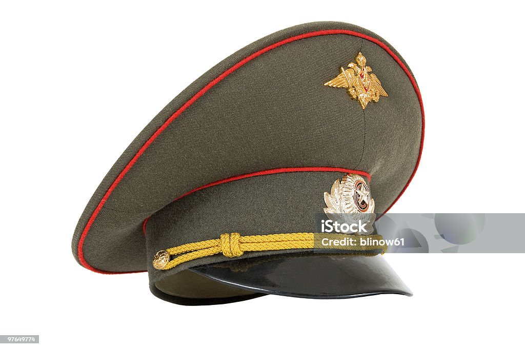 Российский Офицер крышкой - Стоковые фото Русские войска роялти-фри