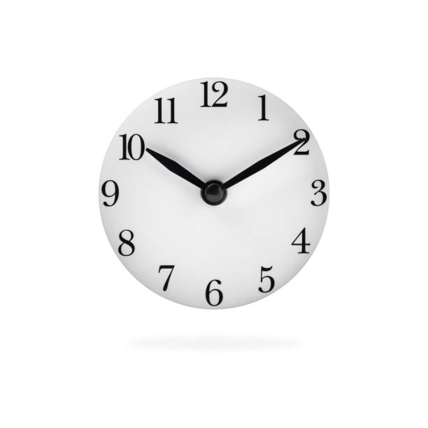 istock analog clock face isolated on white background, time concept 976513130