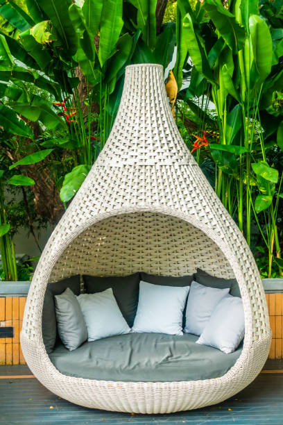 istock Comfortable pillow on sofa decoration outdoor patio 976519718