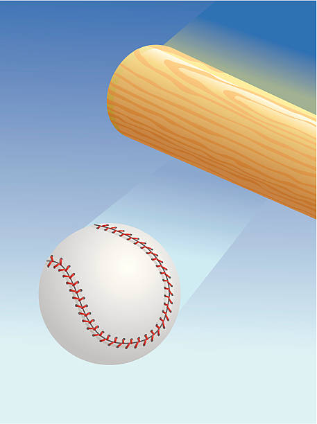 ilustraciones, imágenes clip art, dibujos animados e iconos de stock de béisbol y palo - baseball baseball bat baseballs baseball diamond