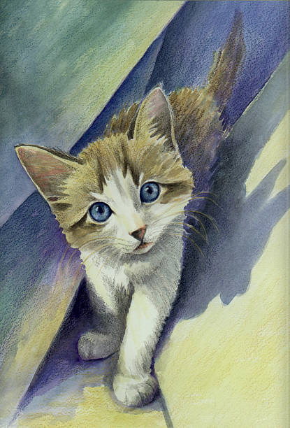 Bubblegum Baby Stock Illustration - Download Image Now - Domestic Cat,  Watercolor Painting, Painting - Art Product - iStock