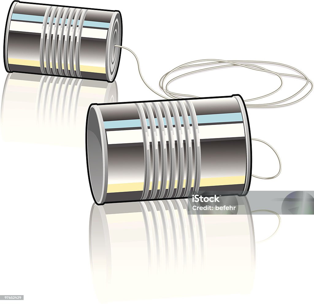 Телефон из консервных банок - Векторная графика Жестяная банка роялти-фри
