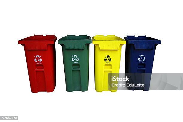 Recyclingabfalleimerclipping Path Stockfoto und mehr Bilder von Behälter - Behälter, Clipping Path, Farbbild