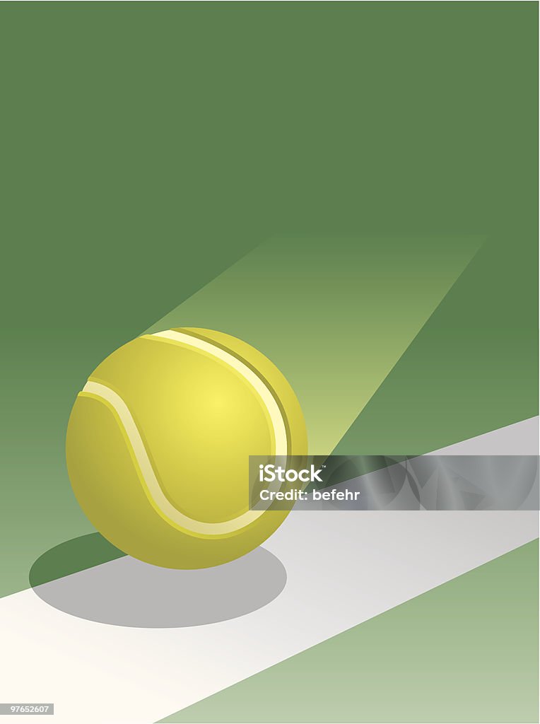 Piłka do tenisa w trakcie lotu - Grafika wektorowa royalty-free (Tenis)