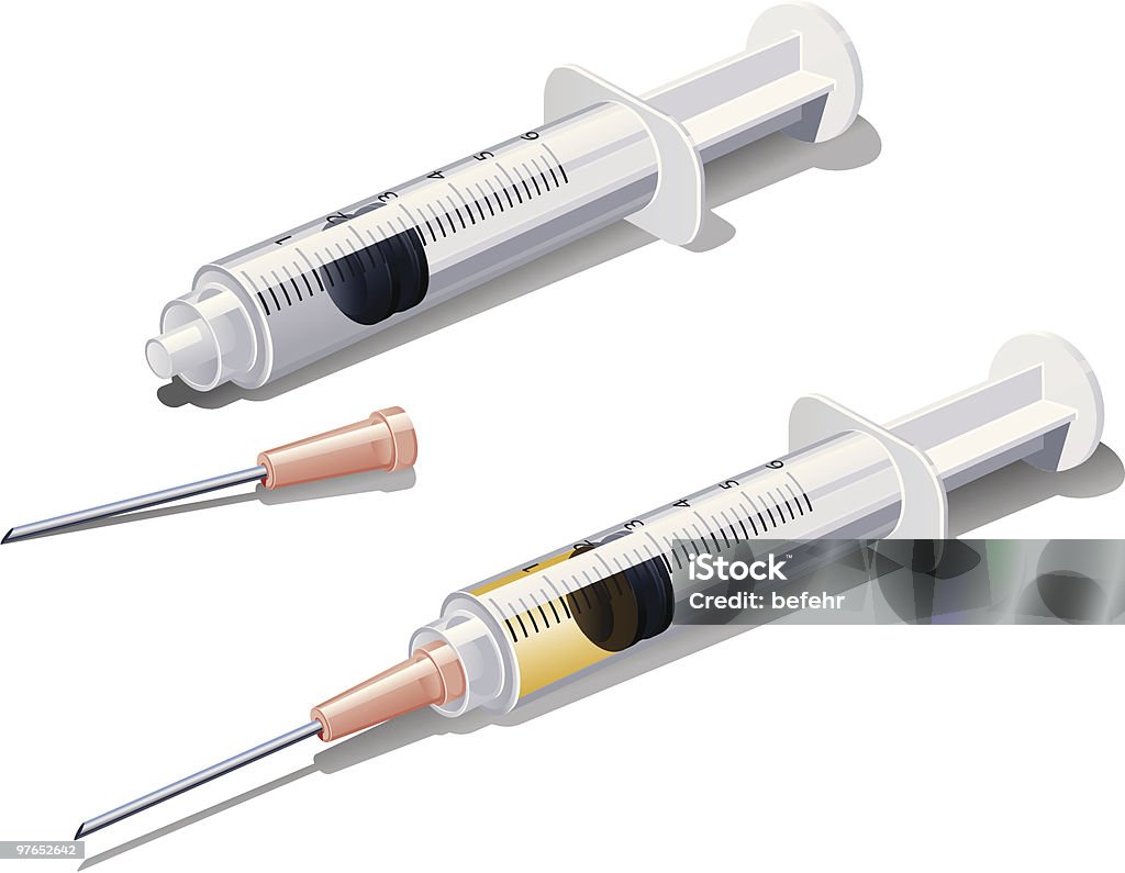 Spritze oder Hypodermic Needle - Lizenzfrei AIDS Vektorgrafik