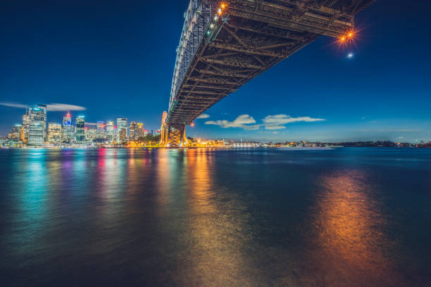 istock Panoramic view of night sydney harbor,Australia 976529036