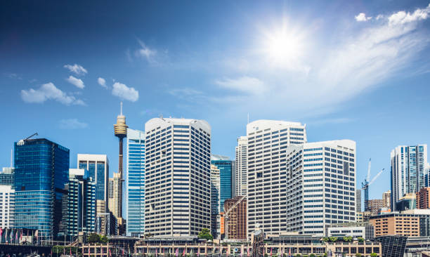 istock Sydney cityscape with Centrepoint Tower against sky 976529480