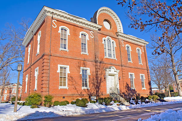 istock Building on a college campus in winter 97653442