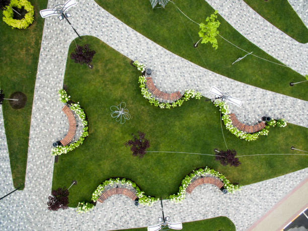istock city park, square, top view 976534576