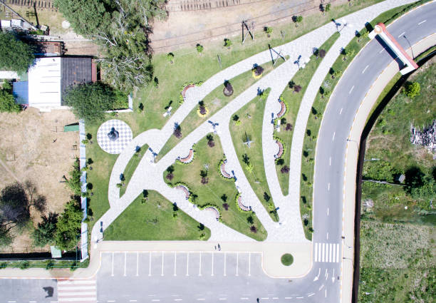 istock city park, square, top view 976534688