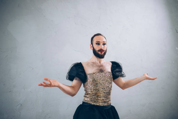 istock Artist in dress performing in studio 976537216