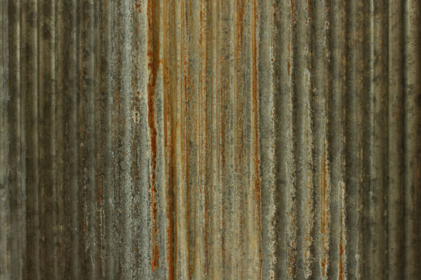 istock Old rusty corrugated iron metal texture background. 976560660