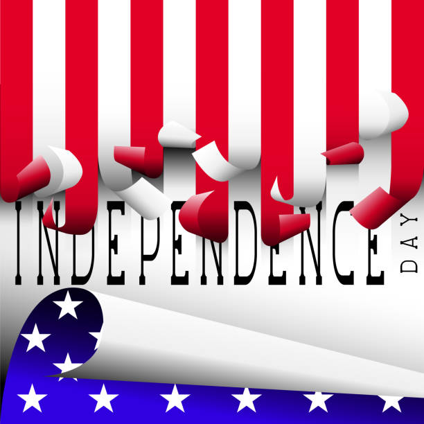 istock U.S. flag. Background on July 4. Lettering-independence day. 976566704