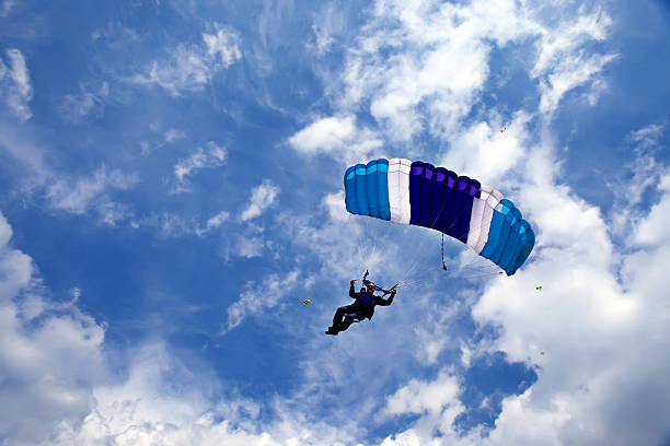 Skydivers stock photo