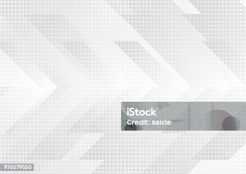 istock Grey and white tech arrows abstract background 976579550