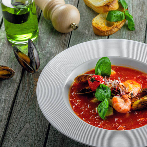 istock Tomato stew with sea food 976585262