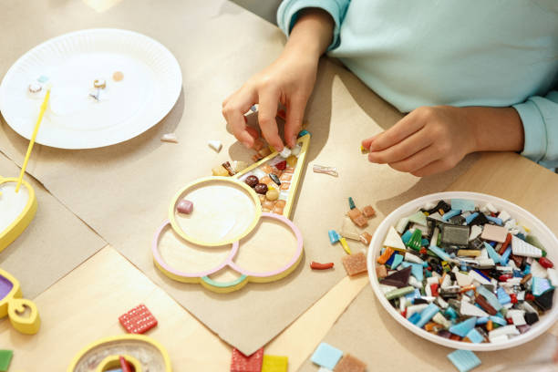 istock mosaic puzzle art for kids, children's creative game 976588738