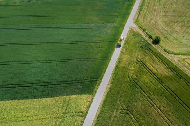 istock Agricultural area. fields and tractor 976598298
