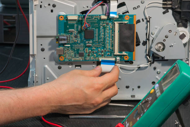 istock Office laser printer diagnostics and repair, disassembly circuit board in servise 976601762
