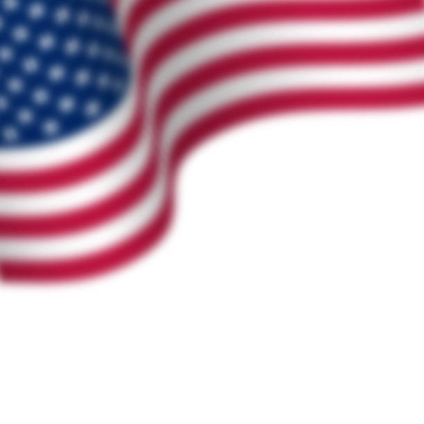 istock Waving flag of USA with blur effect. Place for text. Isolated on white, vector illustration. 976604092