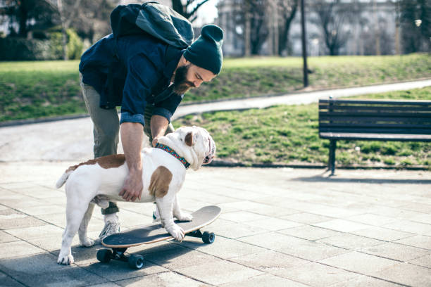 istock Man and dog in the park 976604408
