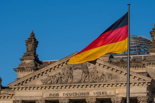 istock German flag at the Parliament 976604968