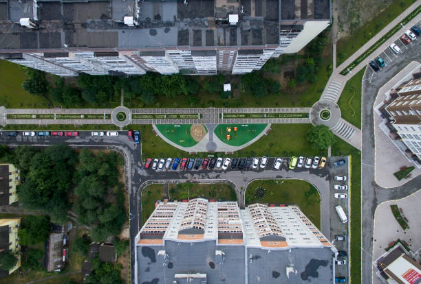 istock urban courtyard, high-rise building, top view 976625448