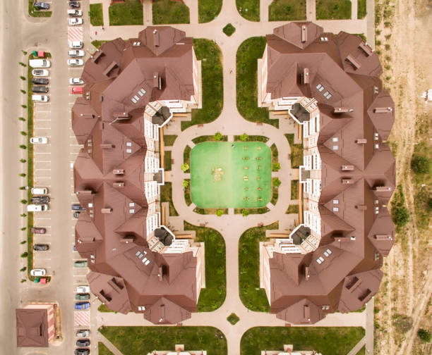 istock urban courtyard, high-rise building, top view 976625494
