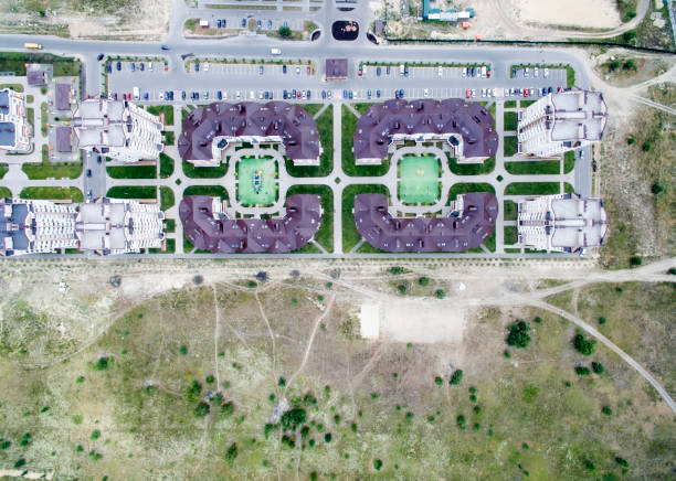 istock urban courtyard, high-rise building, top view 976625552