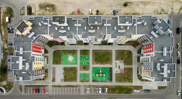 istock urban courtyard, high-rise building, top view 976625558