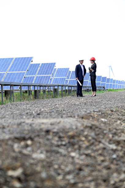 Developers visit the photovoltaic power station site