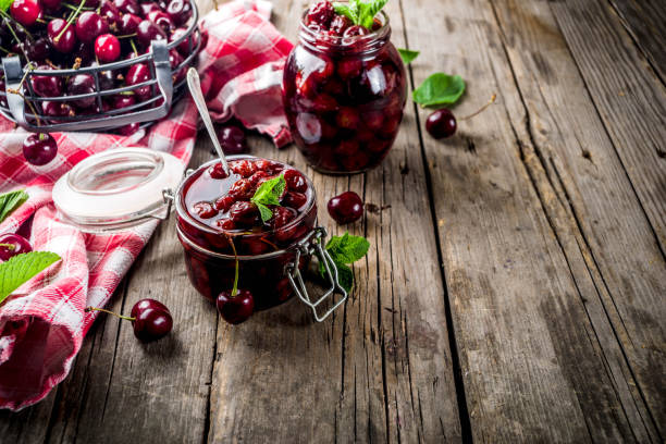istock Homemade cherry and mint jam 976634688