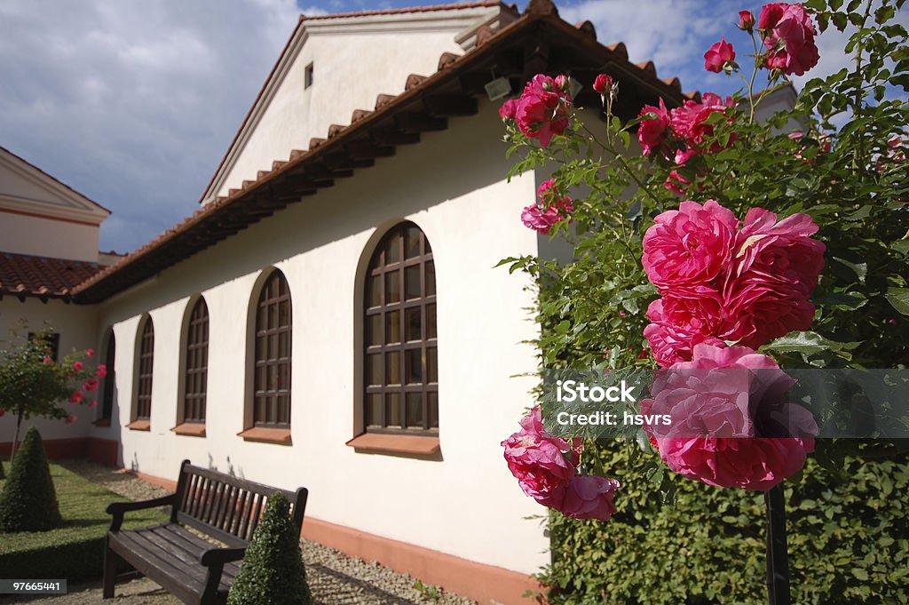 reconstruction of roman villa in borg (Germany)  Archaeology Stock Photo