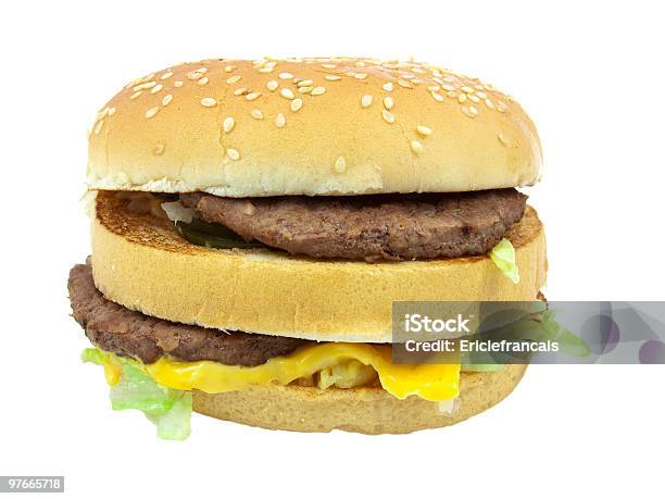 Foto de Hamburger Hambúrguer e mais fotos de stock de Alface - Alface, Almoço, Branco