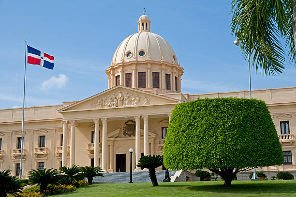 Santo Domingo: The National Palace, a building in Santo Domingo, that houses the offices of the Executive Branch of the Dominican Republic and Presidency of the Republic. Build 1944-1947 in neoclassical architecture.