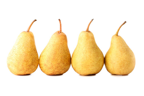 istock Ripe and sweet pears isolated on white 976672114