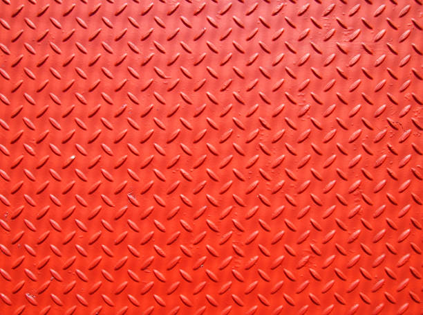 istock red painted industrial metal plate industrial diamond pattern grip texture 976683768