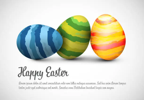 Vector illustration of Simple vector Happy Easter card template
