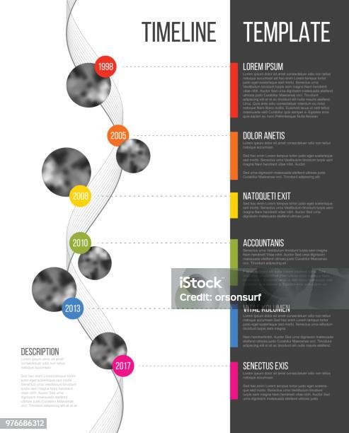 Vector Infografik Ag Meilensteine Timeline Vorlage Stock Vektor Art und mehr Bilder von Zeitleiste - Visuelle Darstellung - Zeitleiste - Visuelle Darstellung, Informationsgrafik, Vertikal