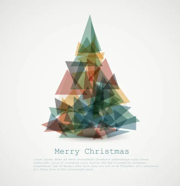 Vector illustration of Merry christmas card template