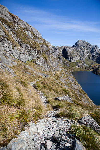 маршрутная пешеходная тропа - routeburn falls new zealand mountain beauty in nature стоковые фото и изображения