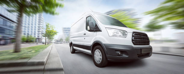 istock Van traveling in the city 976717658