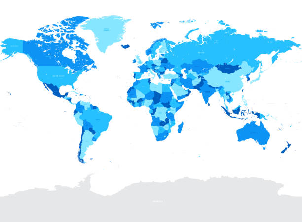 istock Hi Detail Blue Vector Political World Map illustration 976729078